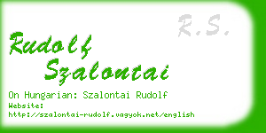 rudolf szalontai business card